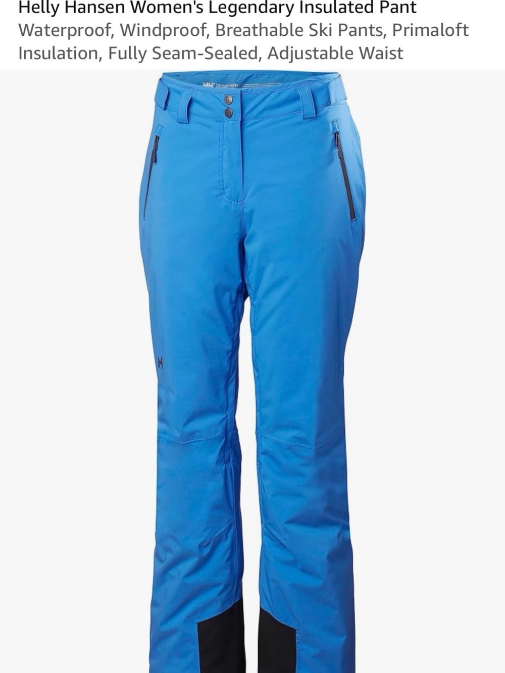 Helly Hansen Blue Women's Boot Cut Ski Pants